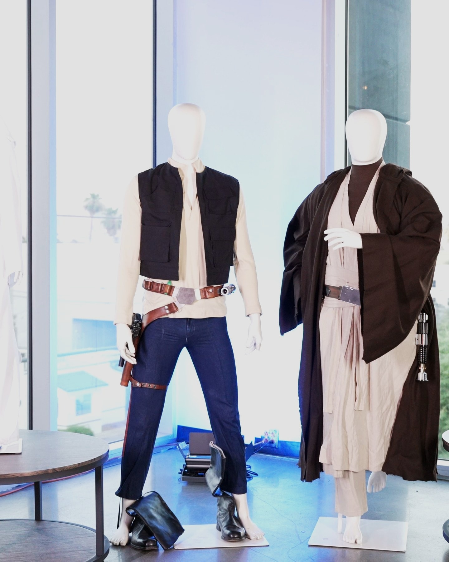 Costumes from the parody on display at the after-party